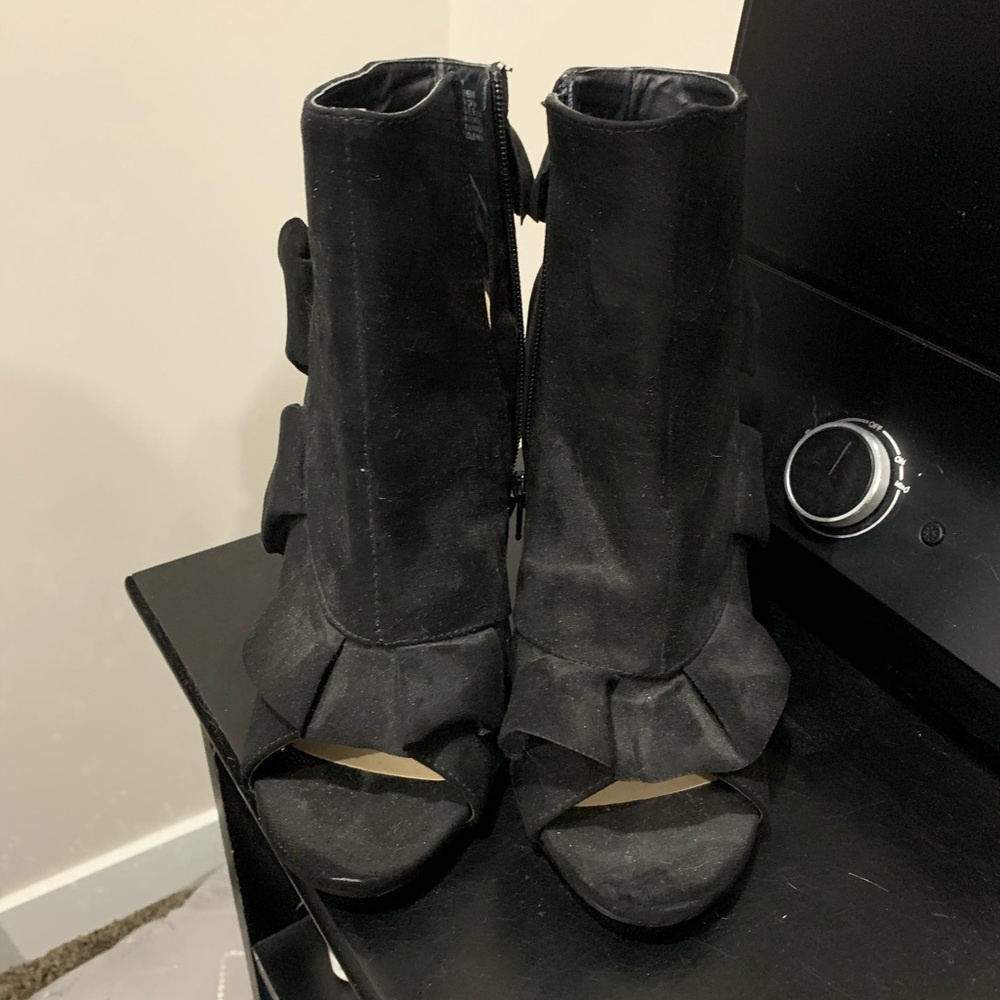 Open toe booties